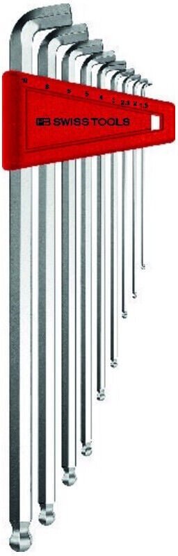 Winkelschraubendreher- Satz im Kunststoffhalter 9-teilig 1,5-10mm 100Grad Kugelk