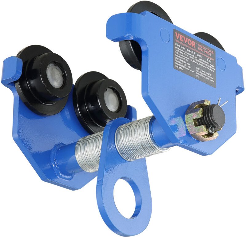 Mophorn - vevor Laufkatze 1000 kg Tragkraft Rollfahrwerk mit Doppelrädern,einstellbar für I-Trägerflanschbreite 63,5 bis...