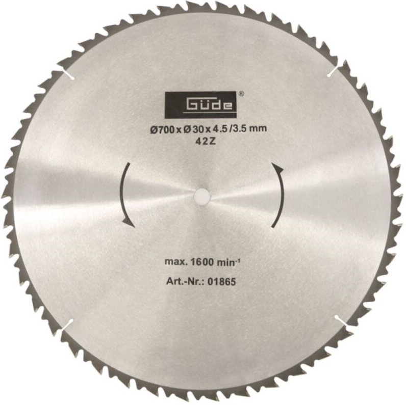 Güde - Sägeblatt Hartmetall Wippsägeblatt Kreissägeblatt 700x30mm 42 Wechselzahn