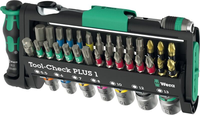Wera - Tool-Check plus 1, 39-teilig superkompakt Werkzeugset Hand/MaschinenEinsatz