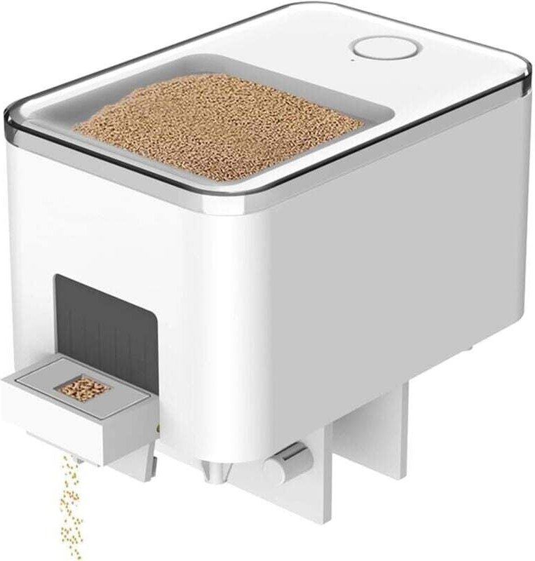 Automatischer Fischfütterer für Aquarien, 100 ml, einstellbare WiFi-App-Steuerung, doppelter Antiblockierschutz, präzise...