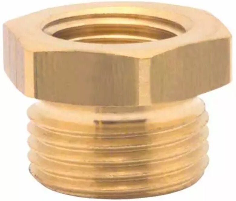 Druckluft Reduziernippel mit ig 1/8' und ag 1/4' aus Messing