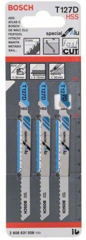 Stichsägeblatt Special for Alu t 127 d 3er 2608631508 - Bosch