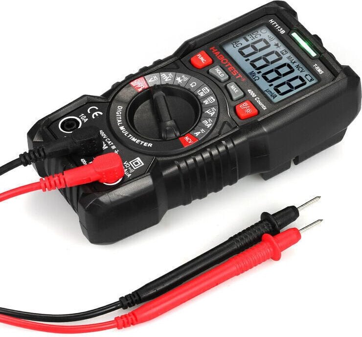 Digitales Multimeter mit automatischer Bereichswahl, True RMS-Messung (4000 Counts), berührungslos, Voltmeter, Amperemet...