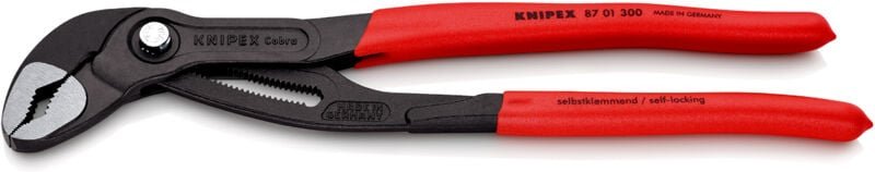 Knipex - Wasserpumpenzange Cobra 87 01 300 Kunststoff überz., atramentiert, 300 mm