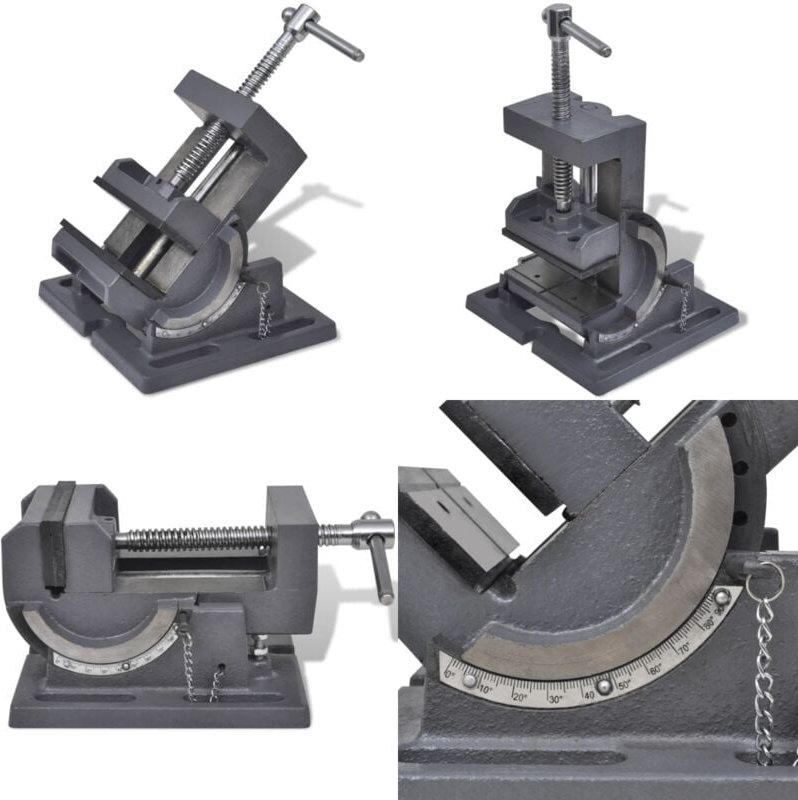 Maschinenschraubstock Kippbar Handbetrieben 110 mm - - Home & Living