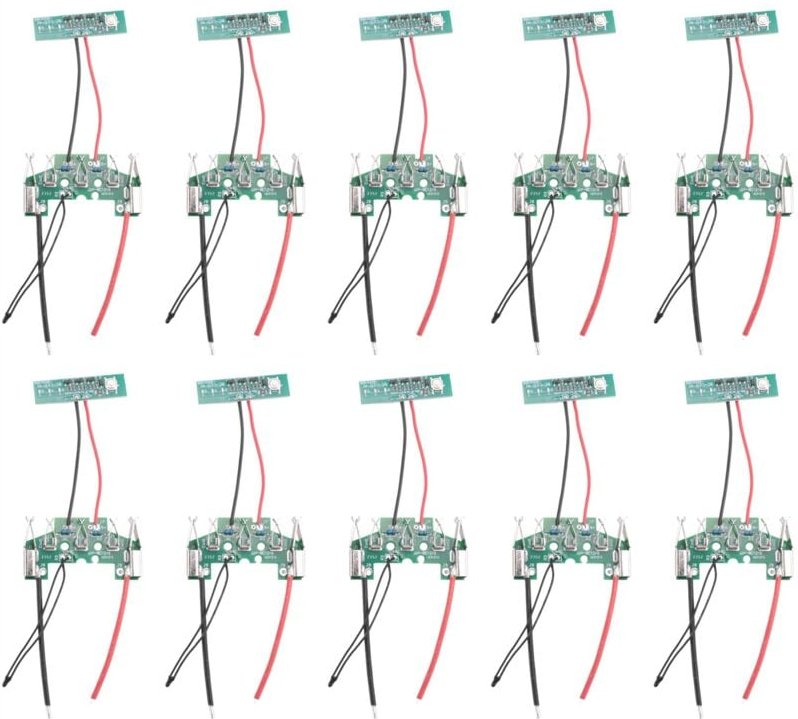 10 Stück Li-Ionen-Akku-Ladeschutzplatine für 18 V 3.0 Ah BAT610 BAT609G BAT618 Elektrowerkzeug