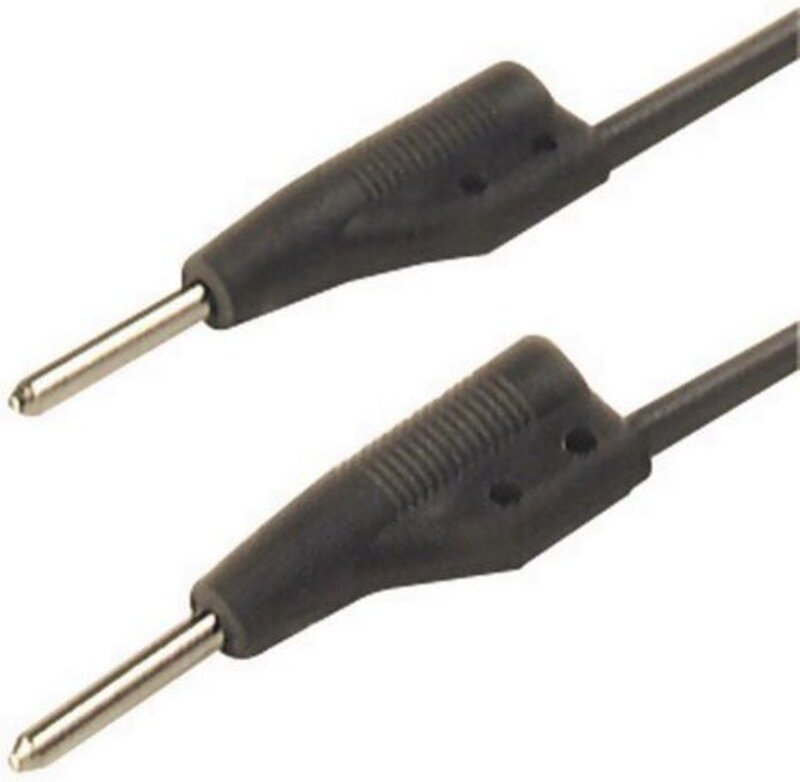 Sks Hirschmann - mvl 2/25 sw Messleitung Stecker 2 mm Stecker 2 mm 25.00 cm Schwarz 1 St.