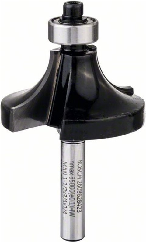 Abrundfräser 1/4, R1 12,7 mm, d 38,1 mm, l 18,6 mm, g 60 mm - Bosch