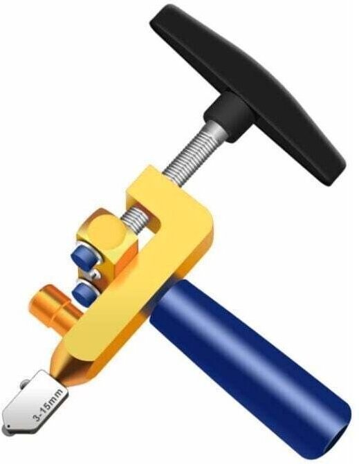 2-in-1 Glasschneidwerkzeug-Set, Premium-Qualität 3 mm–15 mm Glasschneidwerkzeug