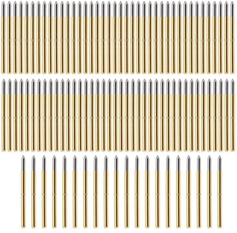 100 Stück P125-B 2,0 mm Prüfspitzen, Federprüfspitzen, Messing-Pogo-Pins, Prüfspitzen/Leitungen