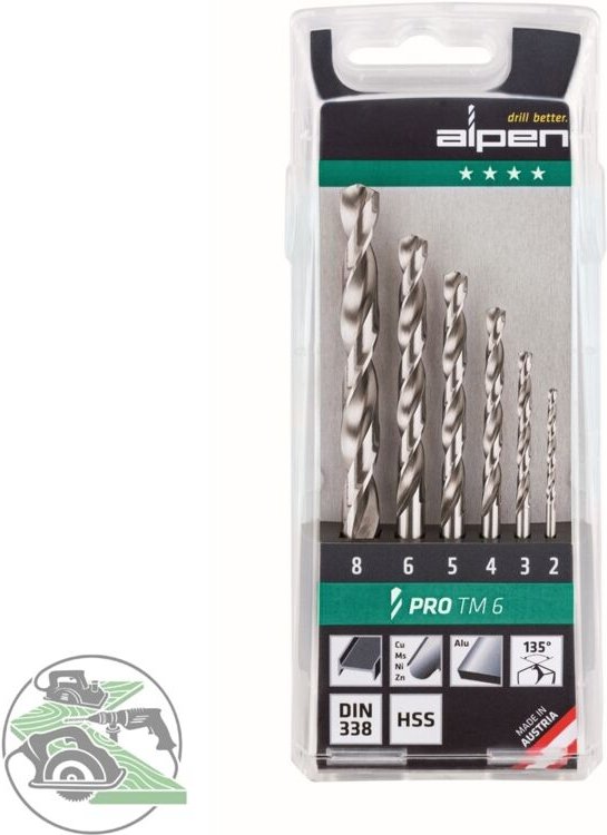 Alpen - 0000111806100 hss Metall-Spiralbohrer-Set 6teilig Zylinderschaft 1 St.