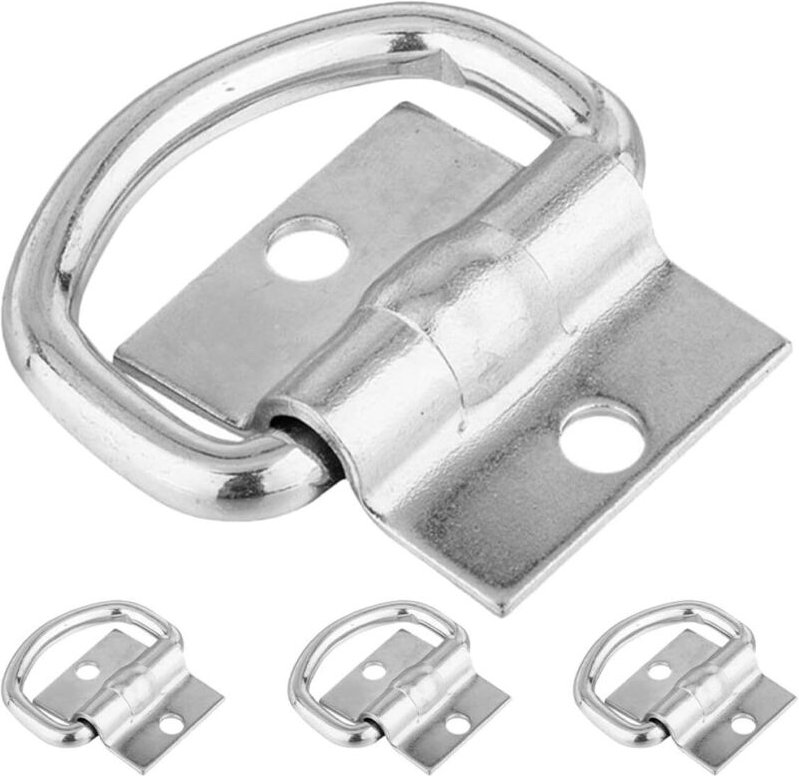 Set mit 4 hochfesten Stahl-Zurrösen, Zubehör für Anhänger und Lkw, robuste Befestigungshaken für sichere Ladungssicherun...