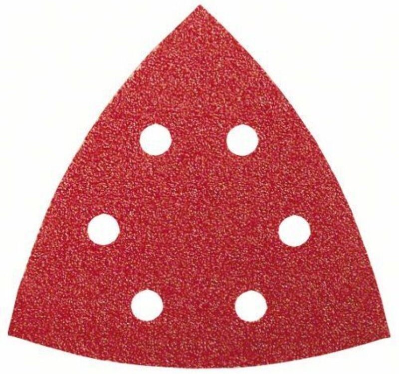 Bosch Accessories 2609256A51 Deltaschleifpapier mit Klett, gelocht Körnung (num) 120 Eckmaß 93 mm