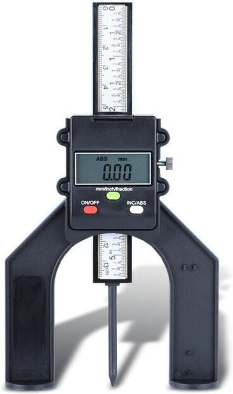Fitags - Professioneller elektronischer digitaler Tiefenmesser für die Holzbearbeitung, 0–80 mm
