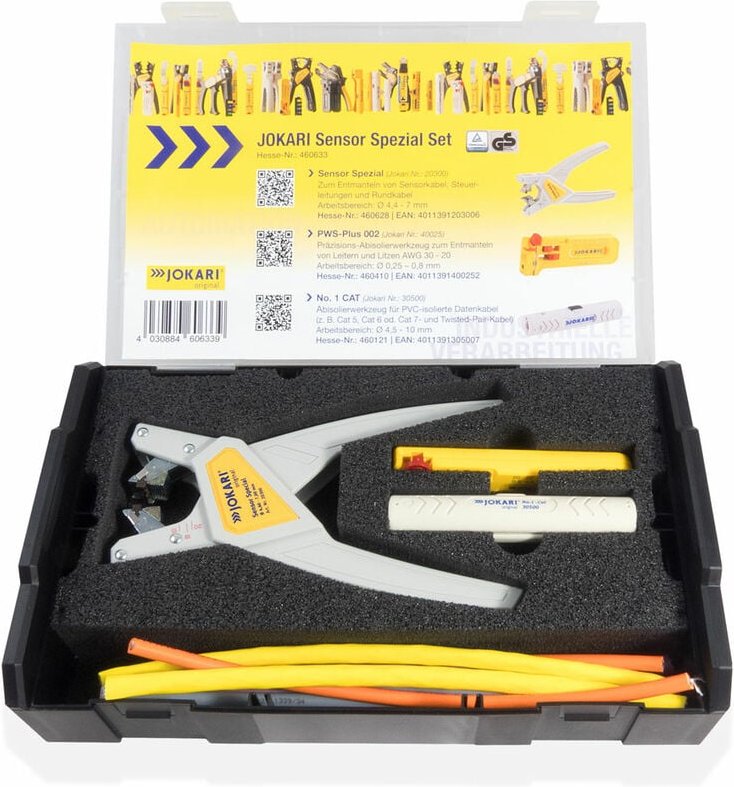 Kabelverarbeitungs-Set 3-tlg Abisolierzange Abisolierwerkzeug für Kabel - Jokari