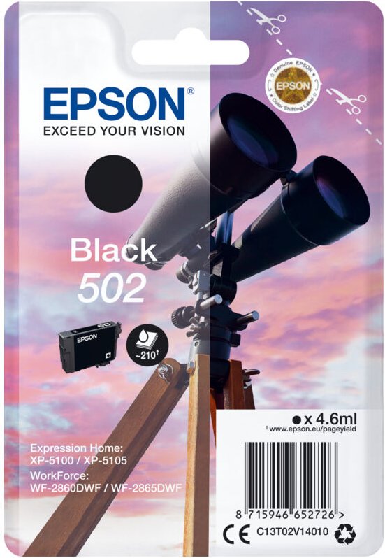 Epson Singlepack Black 502 Ink