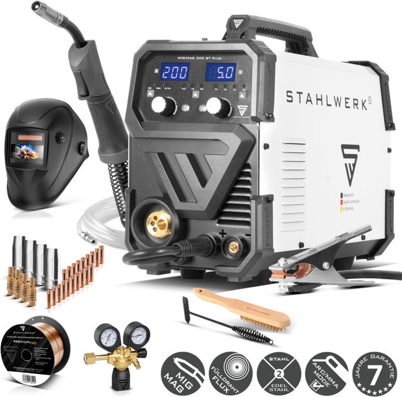 STAHLWERK Schweißgerät MIG MAG 200 ST PLUS Vollausstattung IGBT Inverter 200 A
