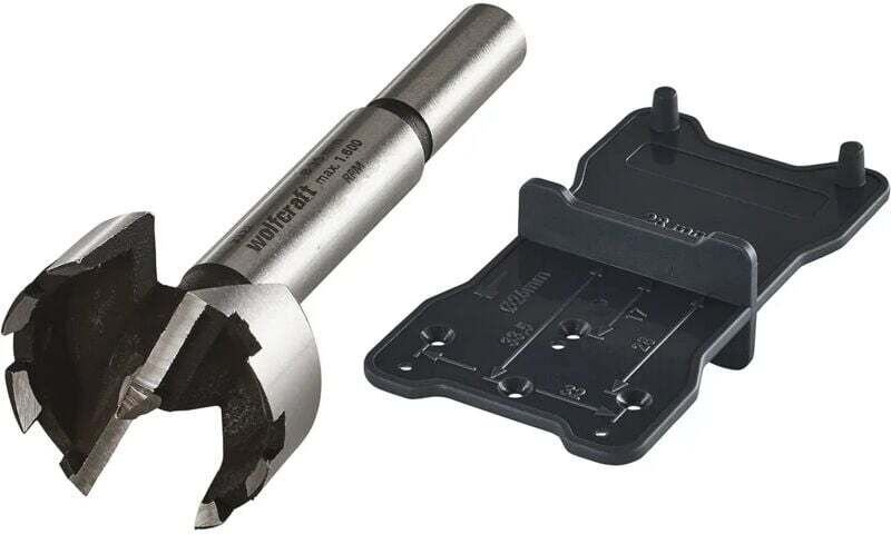 Wolfcraft 8728000 1-schneidiger Fräser Ø35 mm, Schaft Ø10 mm, Länge 90 mm + Montageanleitung, silber