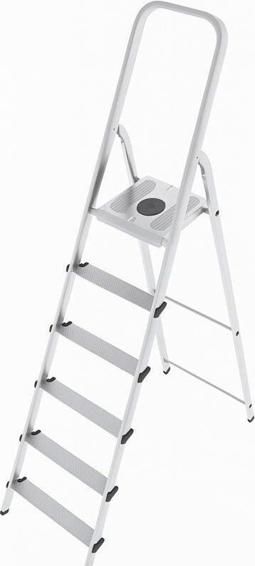 Colombo STARK 5-stufige Stahl/Aluminium-Leiter mit Stufen und rutschfesten Füßen EN131 MADE IN ITALY