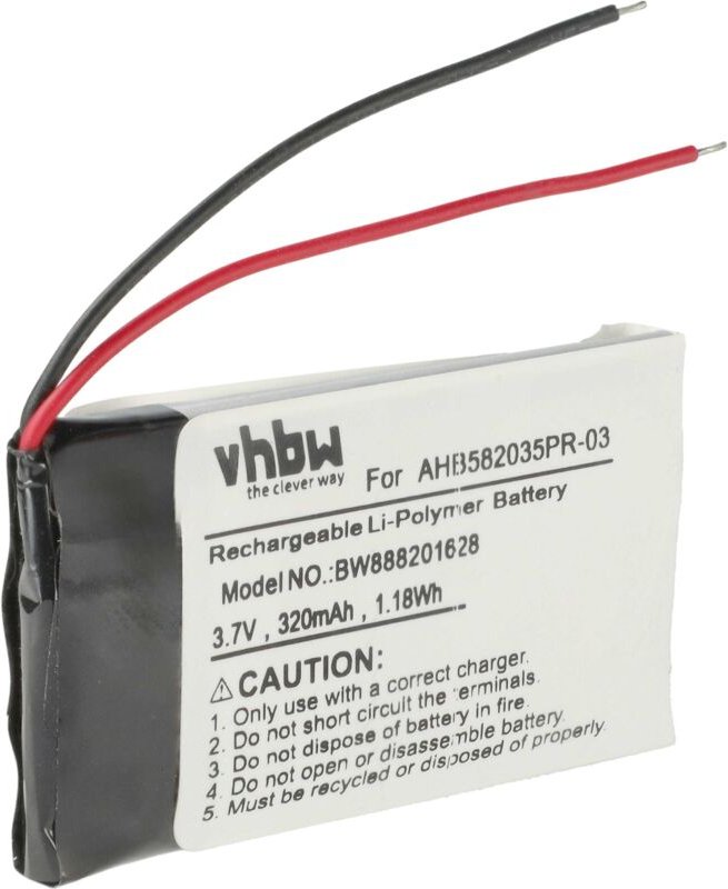 vhbw Akku kompatibel mit Jabra Speak 510 Freisprecheinrichtung Konferenztelefon (320mAh, 3,7V, Li-Polymer)