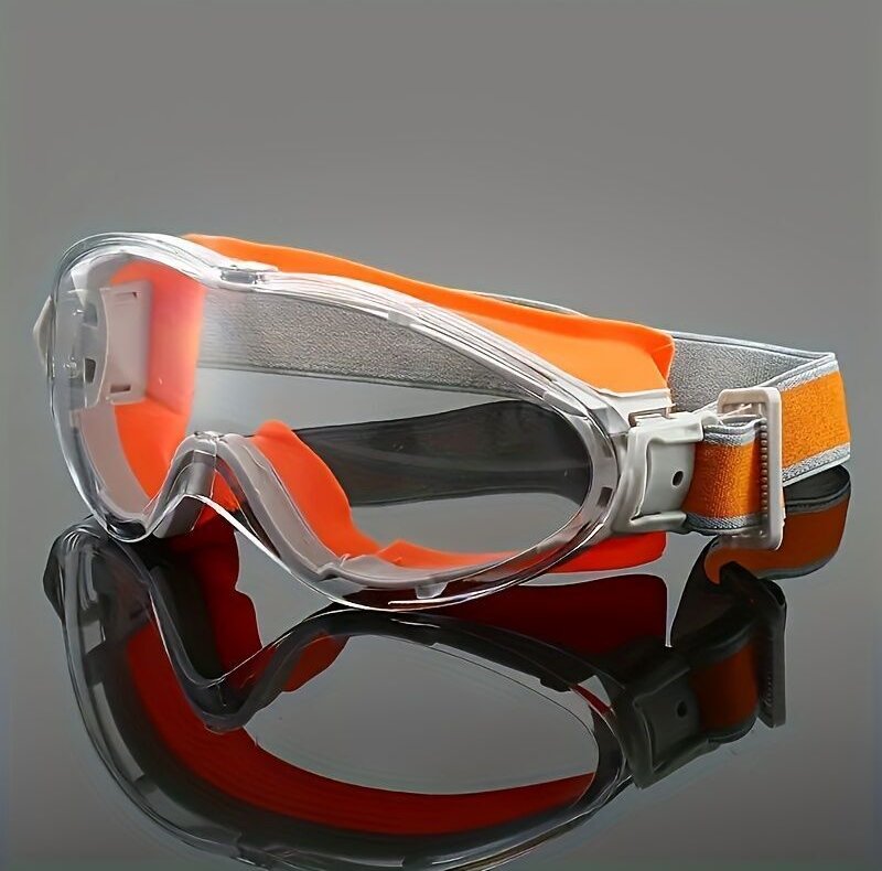 Unisex-Schutzbrille mit kratzfestem, klarem Visier – stoßfester Gesichtsschutz, verstellbar und abnehmbar für Arbeit und...