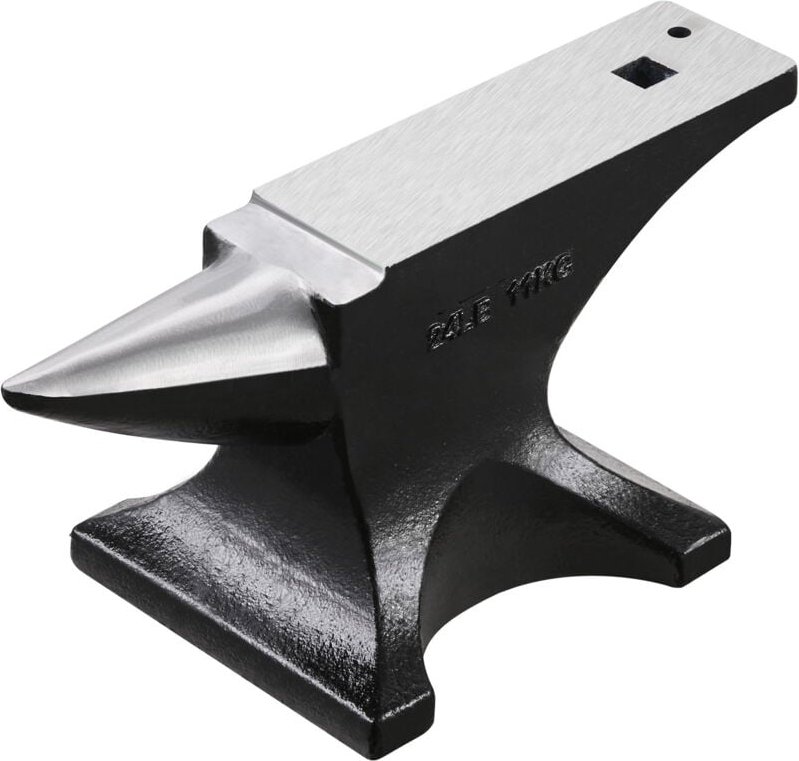 Amboss mit einem Horn, 25 Pfund schwerer Amboss aus Gussstahl, robuster runder Hornamboss mit hoher Härte für Schmiede, ...