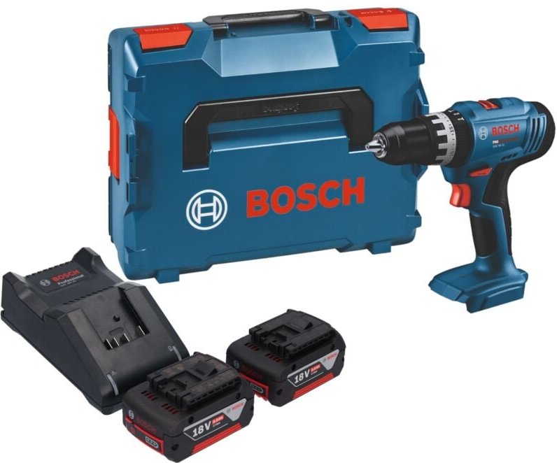 Bosch GSB 18V-25 Professional Akku Schlagbohrschrauber 18 V 56 Nm + 2x Akku 5,0 Ah + Ladegerät + L-Boxx