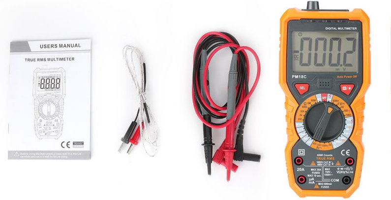 PM18C Digitalmultimeter für Spannungsstrom Widerstand Kapazität Frequenz Temperaturprüfung