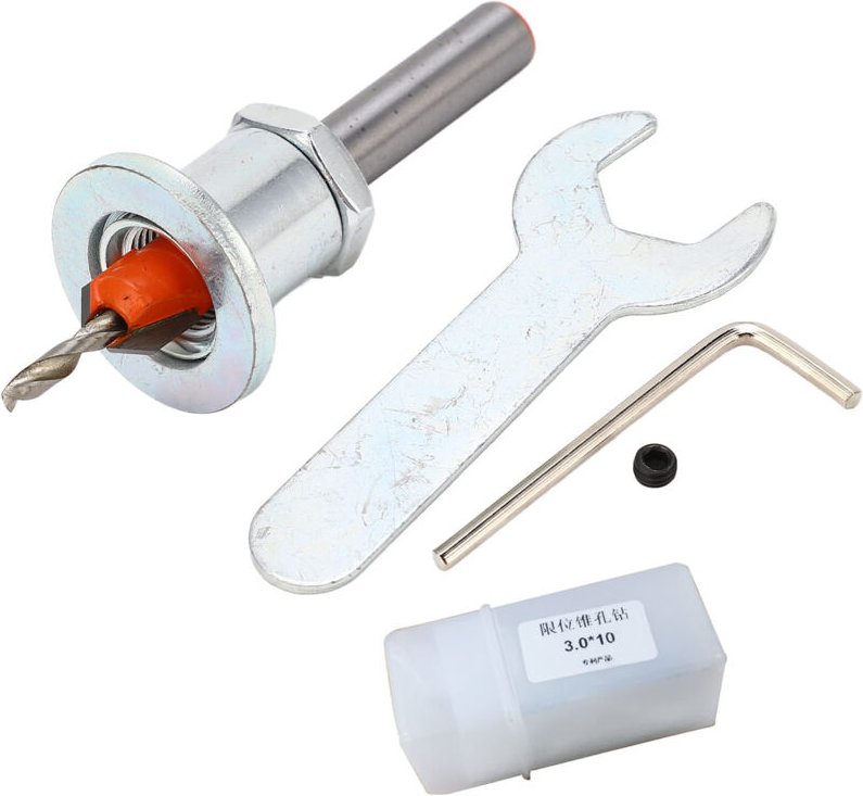 Verstellbares Senkbohrer-Set für die Holzbearbeitung, Zubehörset für Elektrowerkzeuge aus legiertem Stahl + Kegelbohrer