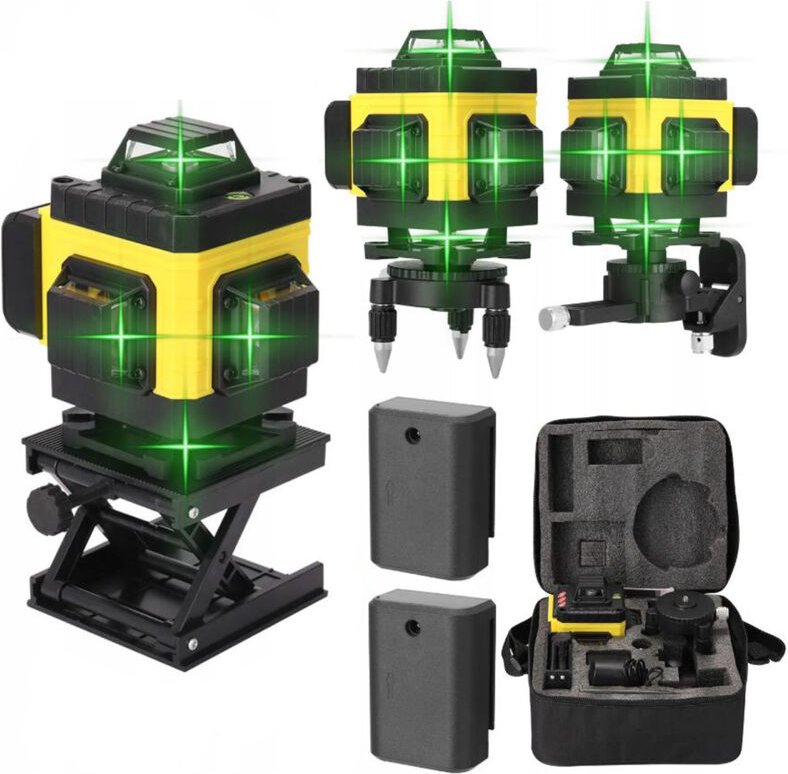 Planenlaser-Nivelliergerät, 4D-Laser, Kreuzlaser + Ständer