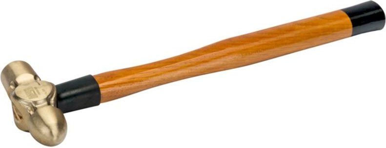 Schlosserhammer mit Kugelpinne, Aluminiumbronze-Kopf und Holzgriff, funkenfrei, 340 g - Bahco