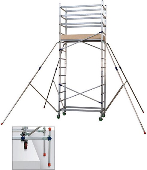 Fahrbare Podesttreppe - Maximale Arbeitshöhe 4.80m - AL410/ALT-LIV