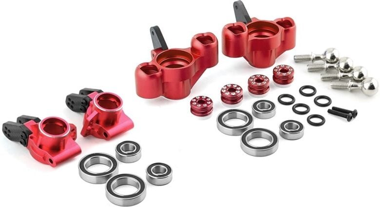 Tlily - Metall Vorderer Achsschenkel Hinterer NabenträGer für 1/8 Arrma kraton Outcast 6S V5 rc Car Upgrades Teile Zubeh...