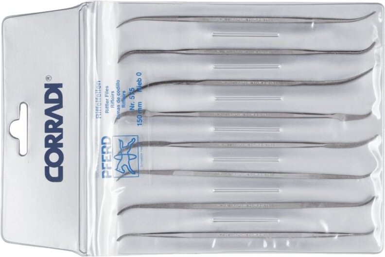 Präzisions-Riffelfeilen-Set Typ 575 150mm Schweizer Hieb 0, grob - Pferd