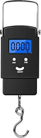 Jusch - Gepäckwaage, Angelwaage, Hängewaage, elektronische Waage, maximal 50 kg