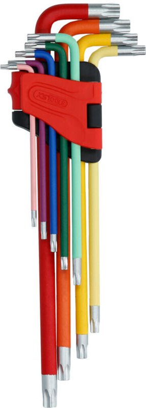 KS-Tools 151.4760 Torx-Winkelstiftschlüssel-Satz, extra lang, 9-tlg.