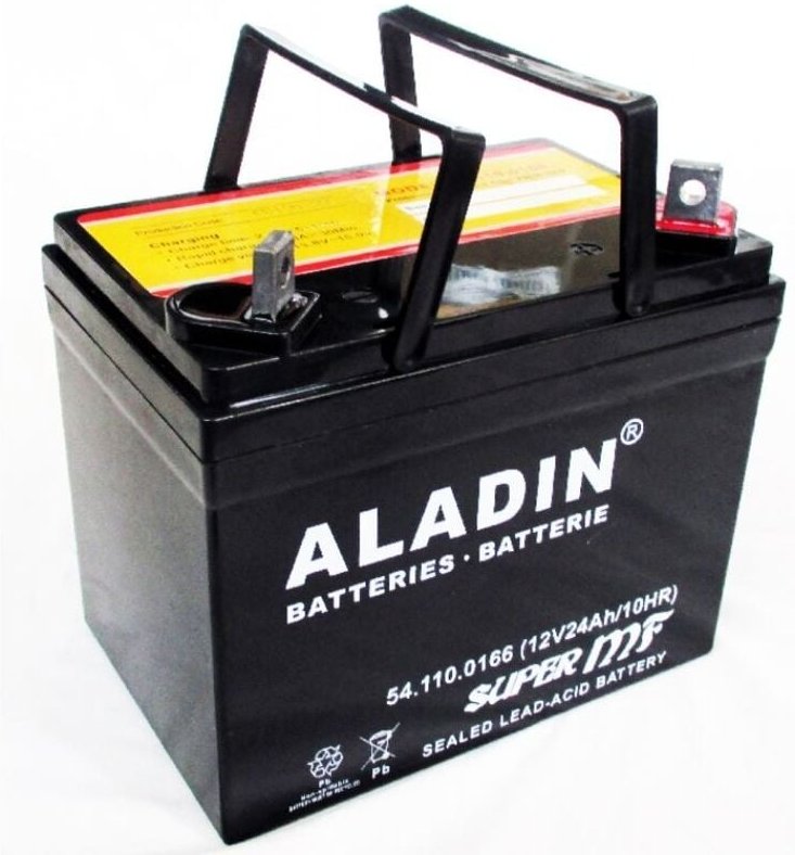 ALADIN 12V 22Ah rechts Pluspol hermetische Gelbatterie für Rasentraktor