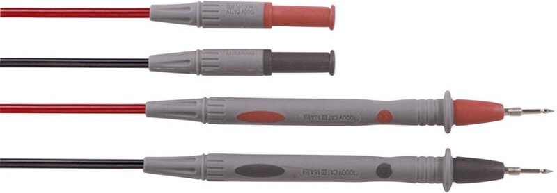 Rigol LEAD-DMM Sicherheits-Messleitungs-Set Lamellenstecker 4 mm Prüfspitze 1.20 m Schwarz, Rot 1 St