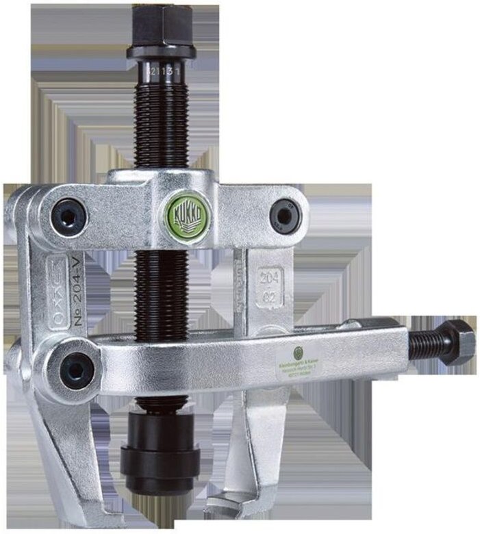 KUKKO Abzieher Baureihe 204-V 2armig Spann-T.100mm Außenspann-W.90mm m.seitlicher Spannzwinge Gewicht2,075kg
