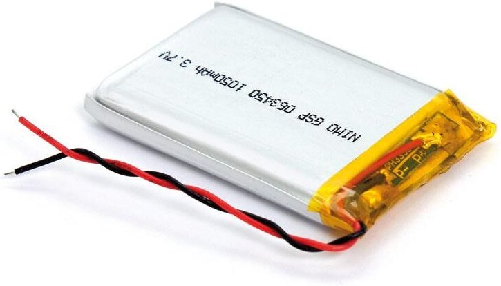 Lithium-Batterie 3,7V 1100mA Steuerung Steuerkabel 34x50x6mm