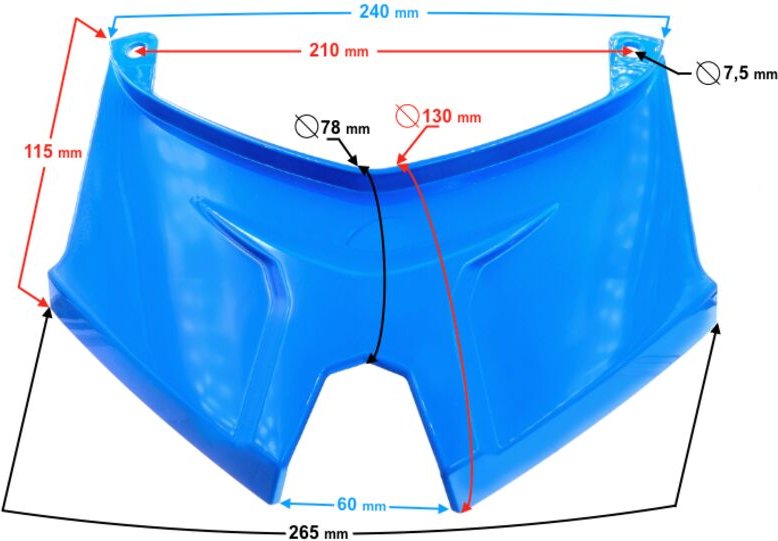 Gehäuse – blauer Stecker für den B-Max-Scooter