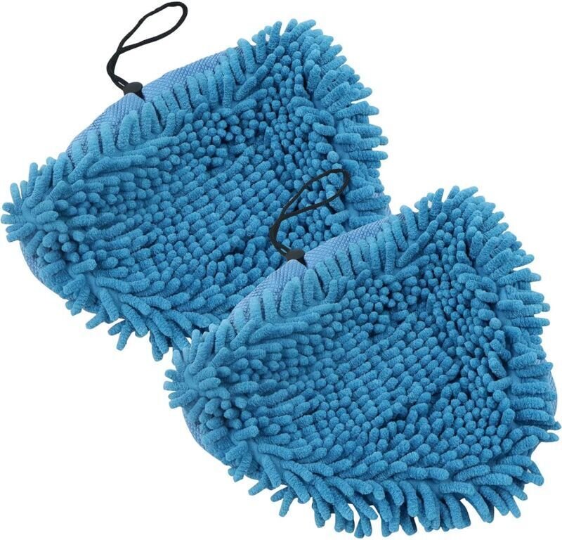 Reinigungstücher und -pads für Dampfmopps – Set mit Ersatzbezügen, mit Kordelzug, waschbar, wiederverwendbar, aus Korall...
