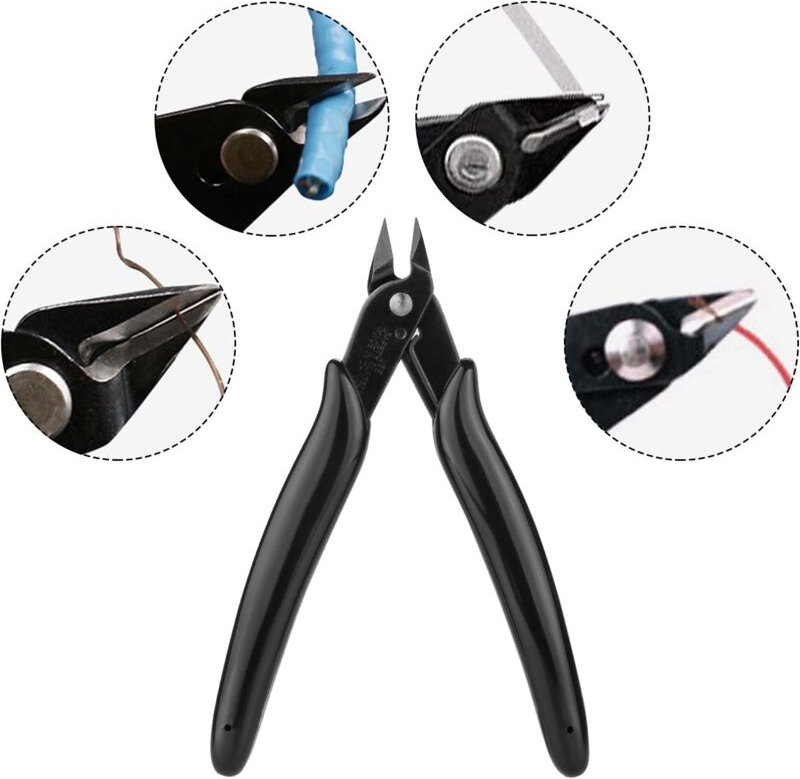 Thumbnail - Qiedie - Seitenschneider, elektronische Schneidezange, Präzisions-Seitenschneider für Draht, Schmuck, Heimwerken – Schwa...