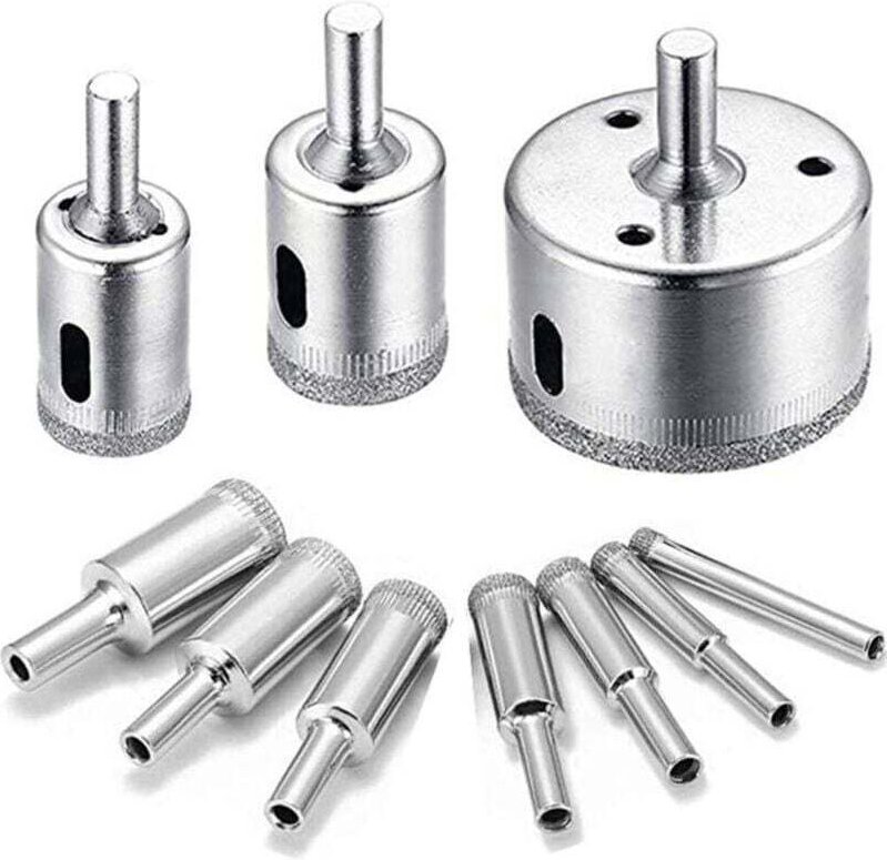 Diamantbohrer, Lochsägen, Diamantkernbohrer, Bohrer/Material, Kohlenstoffstahlbohrer für Glas, Keramik, Porzellan, Marmo...