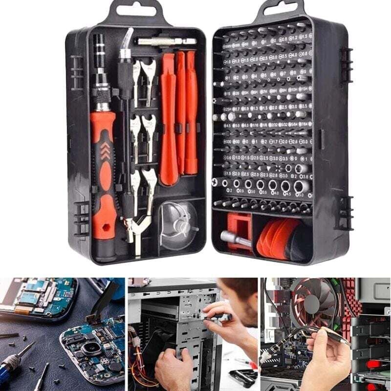 135-in-1 Präzisions-Miniatur-Reparaturset mit magnetischem Schraubendreher, leicht zu transportieren, ideal für die Repa...