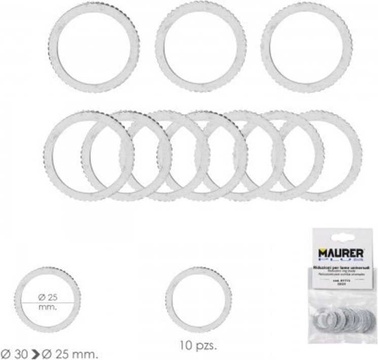 Adapter/Reduzierstücke Holztrennscheibe Ø 30 bis Ø 25 mm. (Beutel 10 Stück)