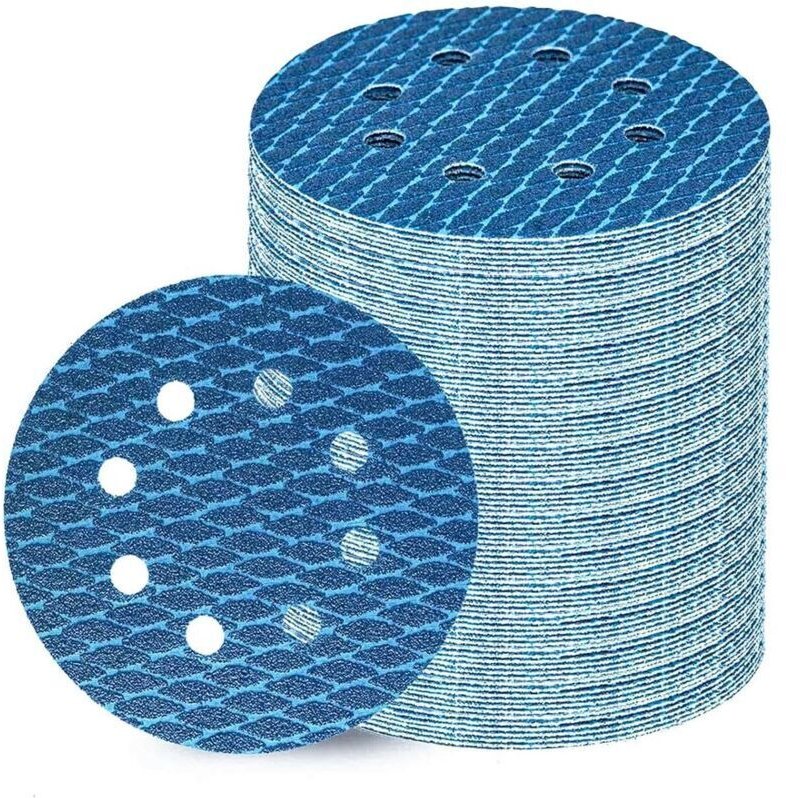 125-mm-Schleifscheiben, 80 Stück, 125-mm-Schleifscheiben mit 8 Körnungen (P180), ideal für 125-mm-Exzenterschleifer