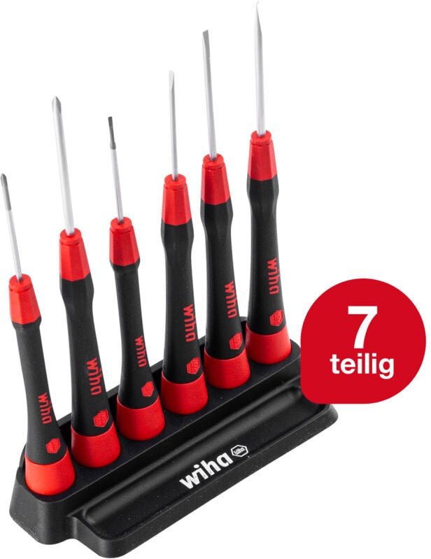 Feinschraubendreher Set PicoFinish® Schlitz, Phillips 7-tlg. inkl. Halter i Präzision im Kopf i Reparaturset für Modellb...