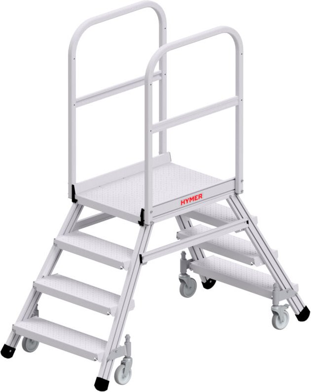 Hymer Podesttreppe 6389 R13 fahrbar zweiseitig begehbar 2x4 Stufen